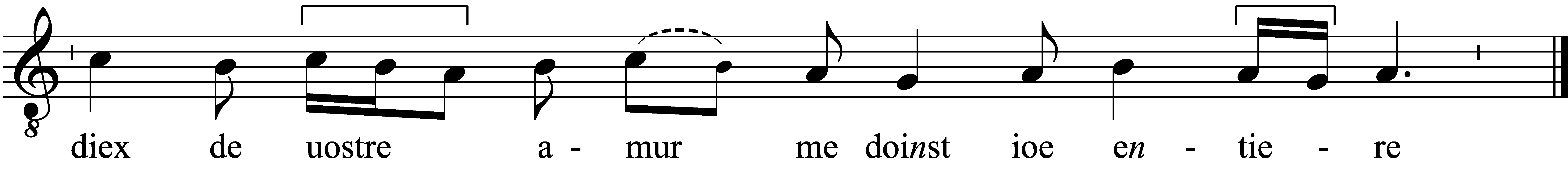 Refrain musical notation